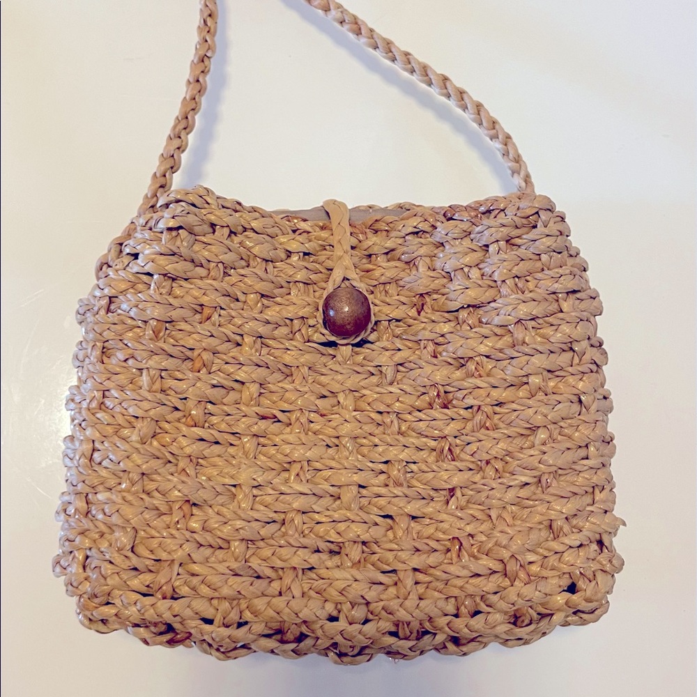 Wicker crossbody purse